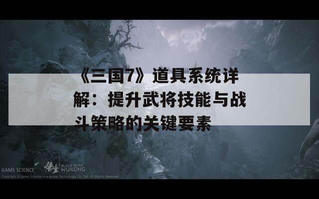 《三国7》道具系统详解：提升武将技能与战斗策略的关键要素