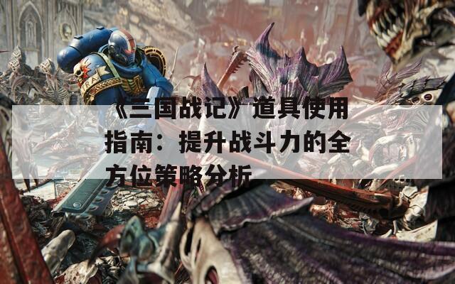 《三国战记》道具使用指南：提升战斗力的全方位策略分析