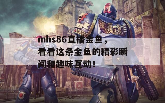 mhs86直播金鱼，看看这条金鱼的精彩瞬间和趣味互动！