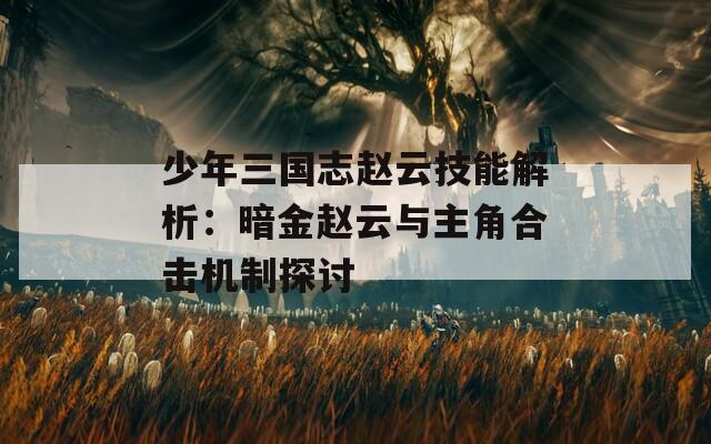 少年三国志赵云技能解析：暗金赵云与主角合击机制探讨