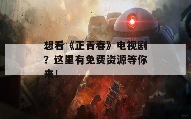 想看《正青春》电视剧？这里有免费资源等你来！
