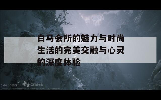 白马会所的魅力与时尚生活的完美交融与心灵的深度体验