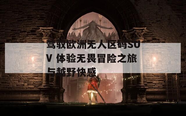 驾驭欧洲无人区码SUV 体验无畏冒险之旅与越野快感