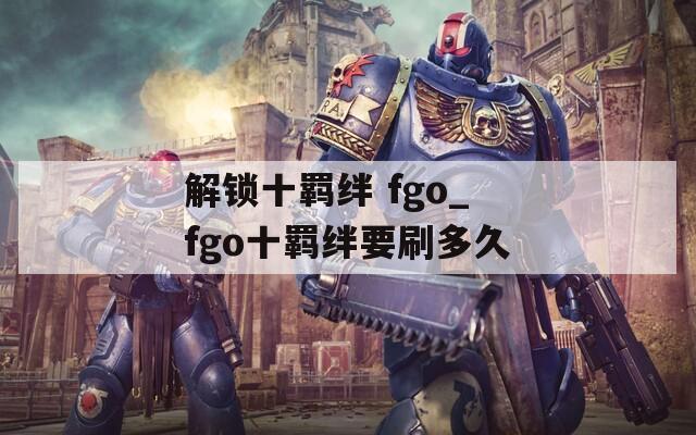 解锁十羁绊 fgo_fgo十羁绊要刷多久