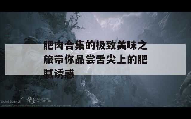 肥肉合集的极致美味之旅带你品尝舌尖上的肥腻诱惑