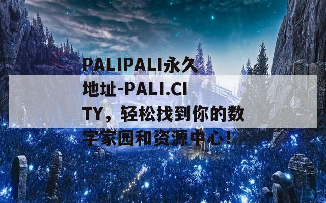 PALIPALI永久地址-PALI.CITY，轻松找到你的数字家园和资源中心！