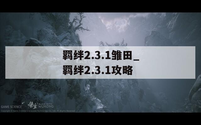 羁绊2.3.1雏田_羁绊2.3.1攻略