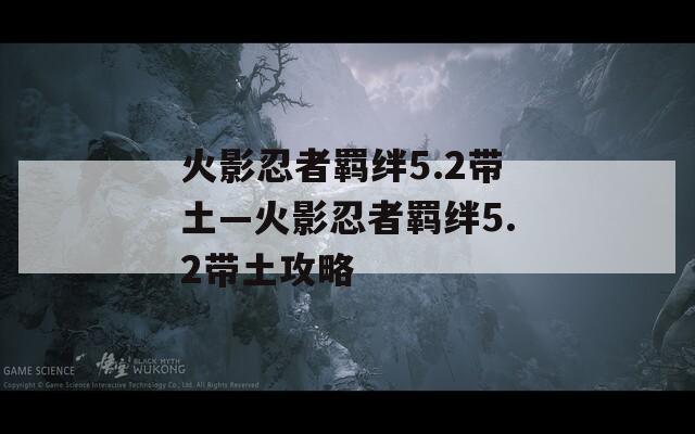 火影忍者羁绊5.2带土—火影忍者羁绊5.2带土攻略