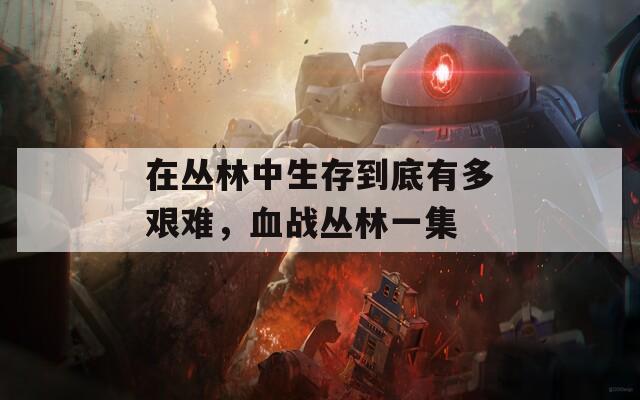 在丛林中生存到底有多艰难，血战丛林一集