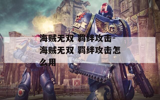 海贼无双 羁绊攻击-海贼无双 羁绊攻击怎么用