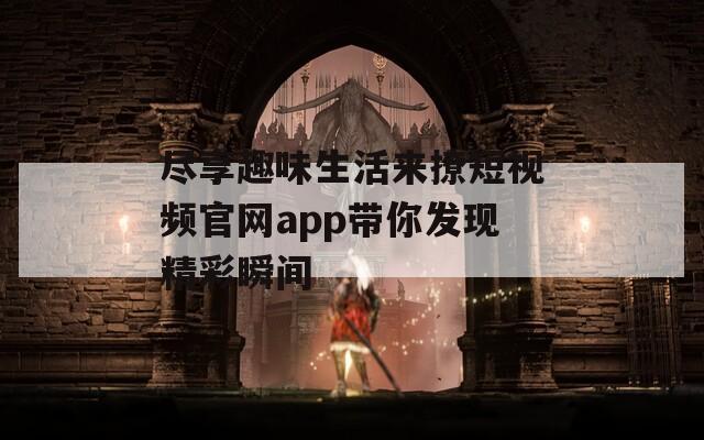 尽享趣味生活来撩短视频官网app带你发现精彩瞬间