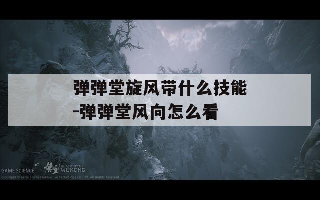 弹弹堂旋风带什么技能-弹弹堂风向怎么看