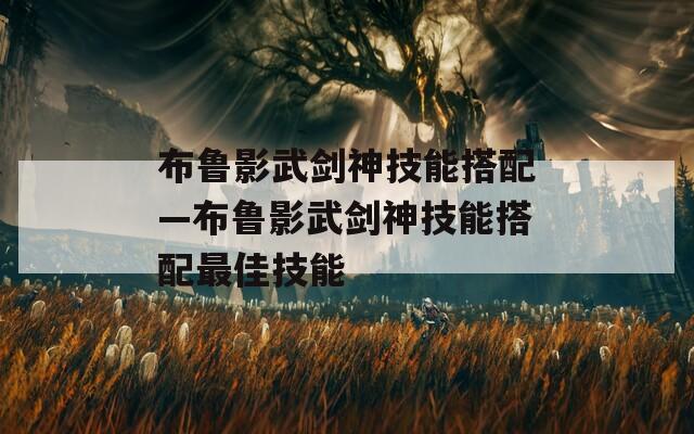 布鲁影武剑神技能搭配—布鲁影武剑神技能搭配最佳技能