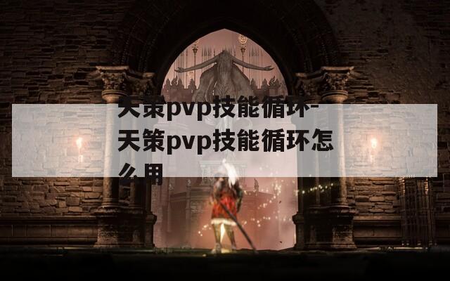 天策pvp技能循环-天策pvp技能循环怎么用