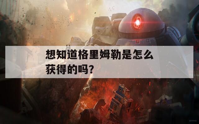 想知道格里姆勒是怎么获得的吗？  第1张