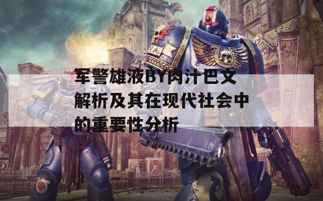 军警雄液BY肉汁巴文解析及其在现代社会中的重要性分析
