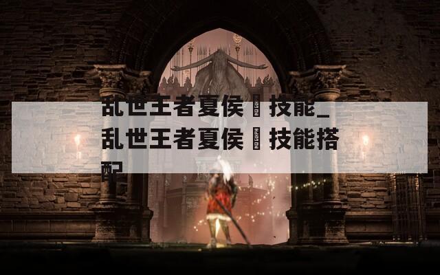 乱世王者夏侯惇技能_乱世王者夏侯惇技能搭配
