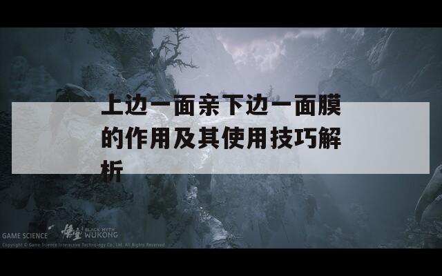 上边一面亲下边一面膜的作用及其使用技巧解析