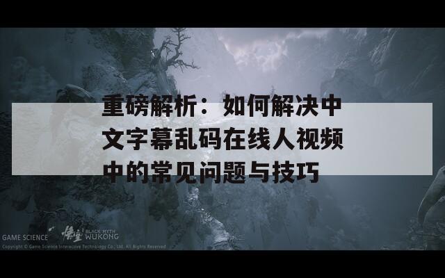 重磅解析：如何解决中文字幕乱码在线人视频中的常见问题与技巧