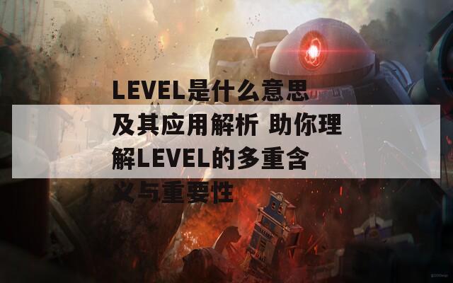 LEVEL是什么意思及其应用解析 助你理解LEVEL的多重含义与重要性