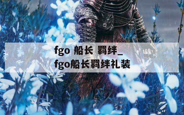 fgo 船长 羁绊_fgo船长羁绊礼装
