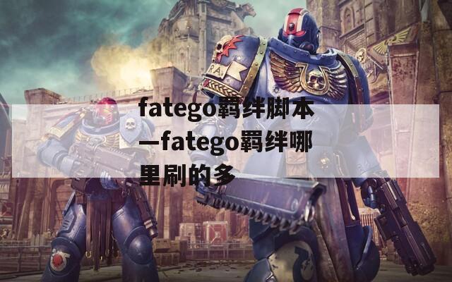 fatego羁绊脚本—fatego羁绊哪里刷的多