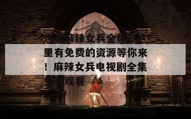 想看麻辣女兵全集？这里有免费的资源等你来！麻辣女兵电视剧全集免费观看