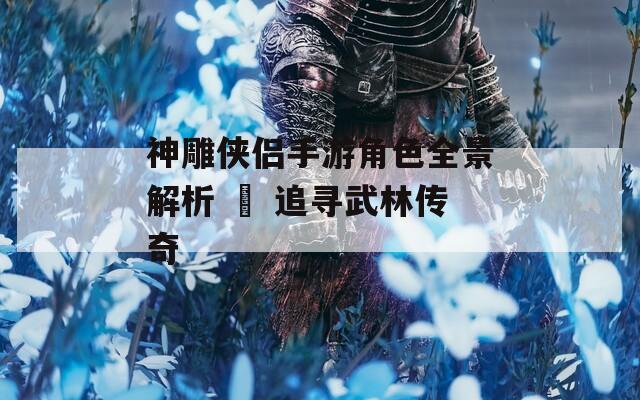神雕侠侣手游角色全景解析 – 追寻武林传奇