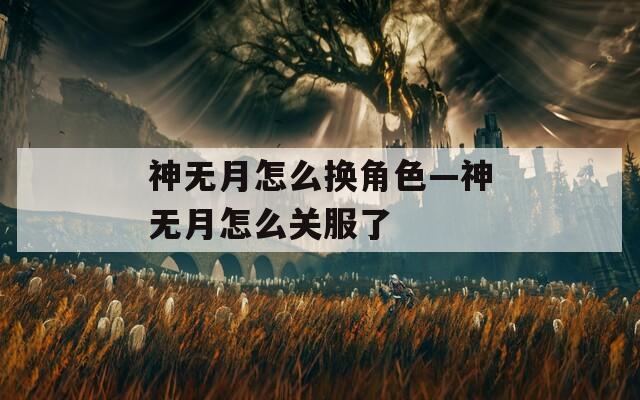 神无月怎么换角色—神无月怎么关服了