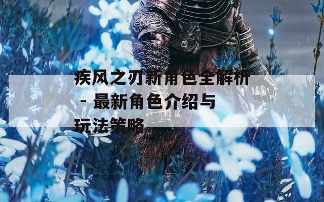 疾风之刃新角色全解析 - 最新角色介绍与玩法策略