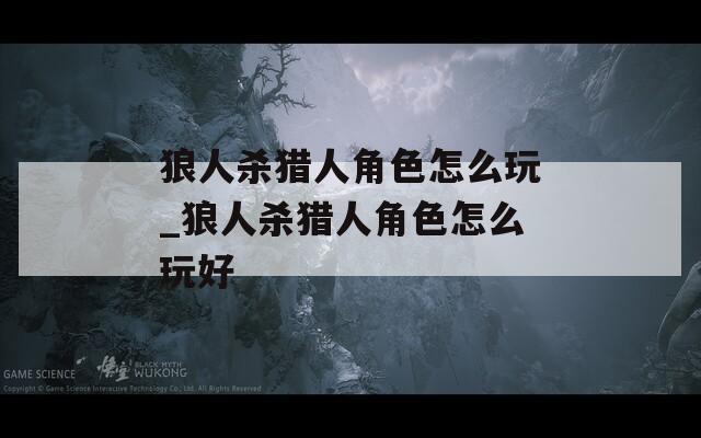 狼人杀猎人角色怎么玩_狼人杀猎人角色怎么玩好