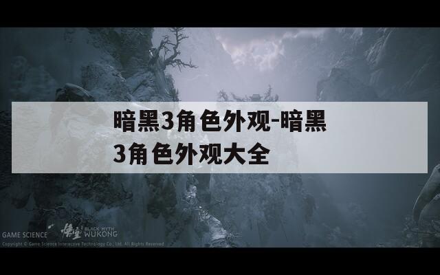 暗黑3角色外观-暗黑3角色外观大全