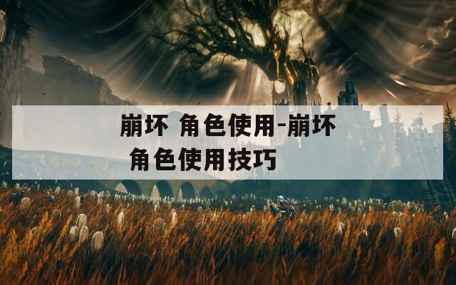崩坏 角色使用-崩坏 角色使用技巧